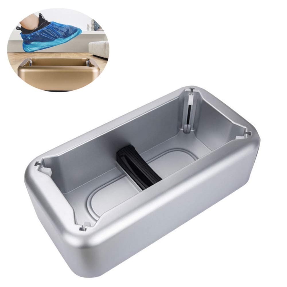 Shoe Covers Machine, Automatic Portable Shoes Boot Cover Dispenser Smart Anti-Slip Labor Saving Dispenser for Home Office - Gold/Silver