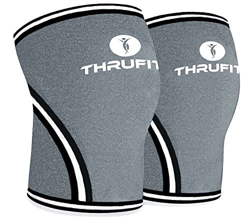 Knee Sleeve (1 Pair) 7mm Neoprene - Support &amp; Compression for Squats, Weightlifting &amp; Powerlifting - Crossfit Sleeves Reduces Injury Risk and Eases Knee Pain - Both Men &amp; Women