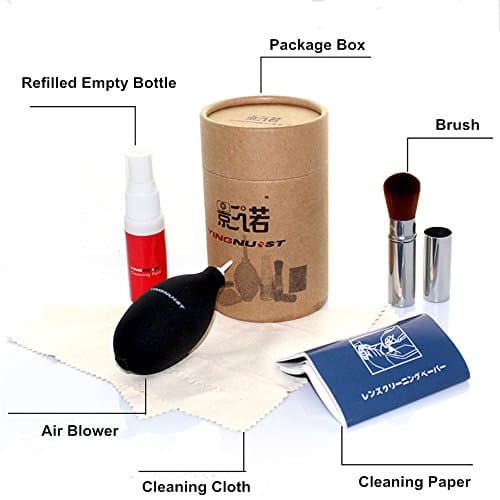 5 IN 1 Camera Lens Cleaning Kit Refilled Bottle Brush Lenspen Air Brower Paper for Canon Nikon Sony Pentax DSLR Camera Lens Sensor Screen LCD Clean