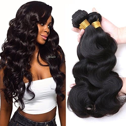Julissa 100% Unprocessed Peruvian Virgin Hair 8A Grade Body Wave Remy Human Hair Weave Hair Extensions 4 Bundles Deals Natural Black Hair Can be Dye(16 18 20 20 Inch) 100g/pcs,total 400g