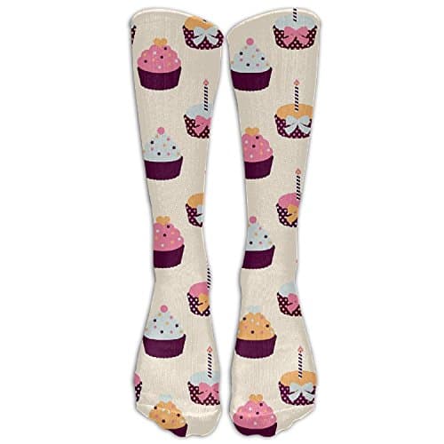AWENGESS Cupcake Womens Pattern Over The Knee High Socks Long Socks