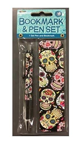 Sugar Skulls Gel Pen And Bookmark Set