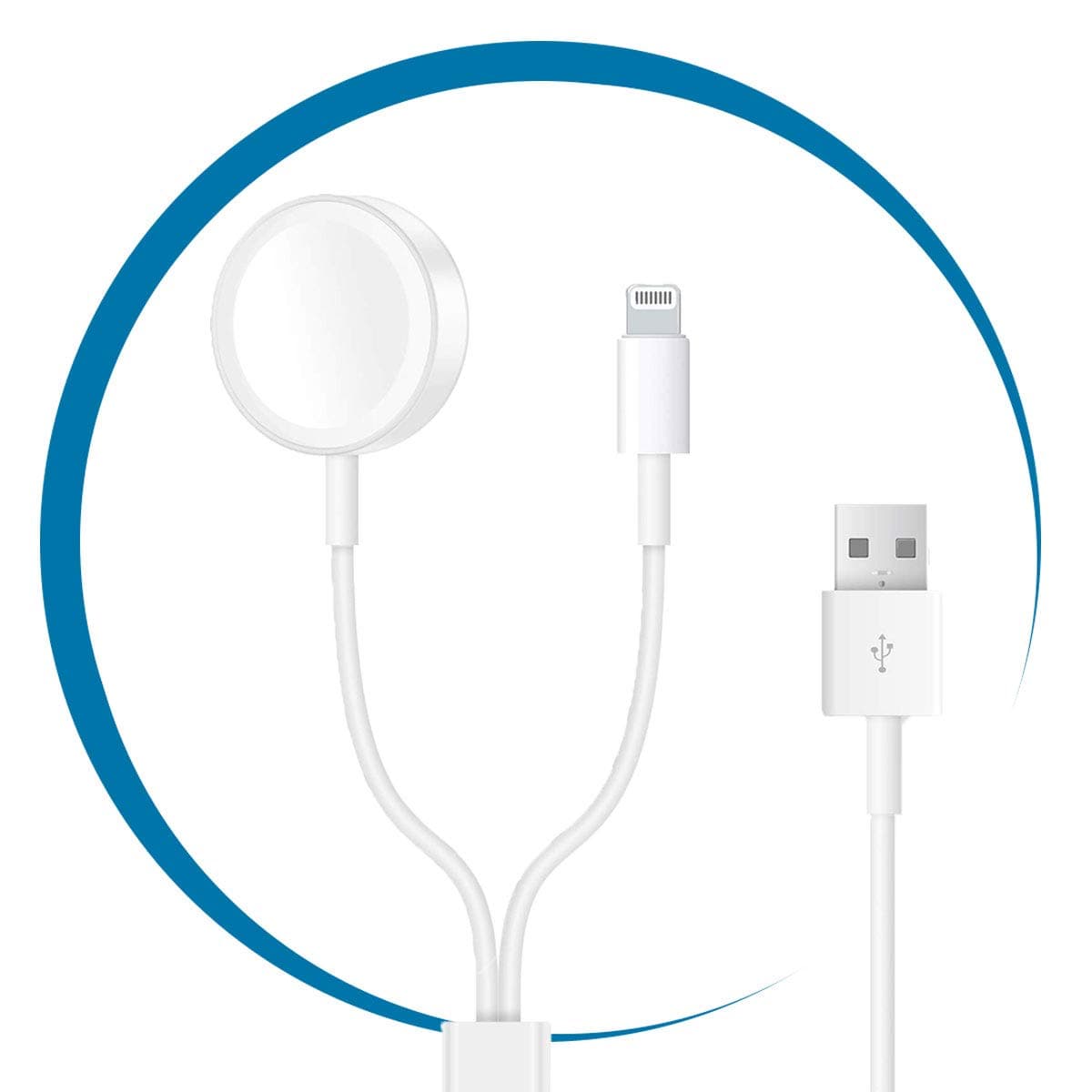 HusKitchen Magnetic Wireless Charger 2-in-1 Pad Stand Cable Compatible with Apple Watch, for iPhone X/8/8 Plus, Compatible with iWatch Series 1/2/3/4, 38mm 42mm, Samsung S8 Series, Note 8