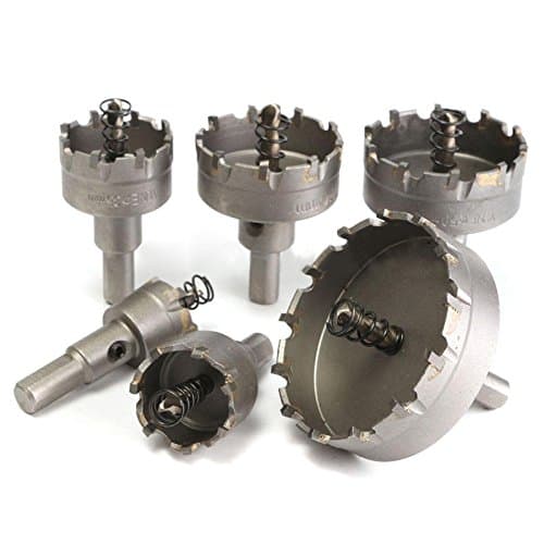 6Pcs Carbide Tip TCT Drill Bit Hole Saw For Stainless Steel Metal Alloy 22-65mm