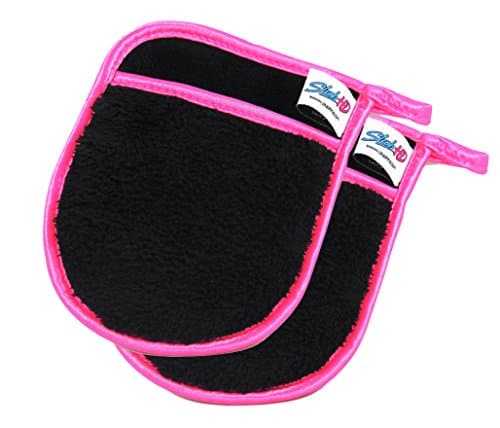 Makeup Remover Mitts (Pack or 2) by Slush HD | Coral Fleece Facial Beauty Scrubber | Soft Exfoliating Gloves | Natural Exfoliator for Face &amp; Body|Remove Makeup Effortlessly with a Single Move|5" x 6"