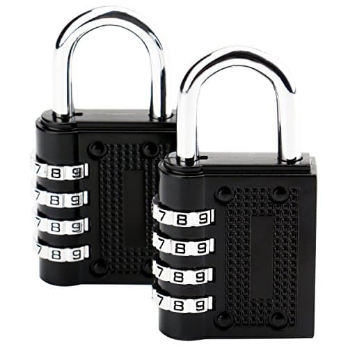 Combination Lock padlock Hsakei 2 Pack 4 Digit Padlock for School, Employee, Gym &amp; Sports Locker, Case, Toolbox, Fence, Hasp Cabinet &amp; Storage
