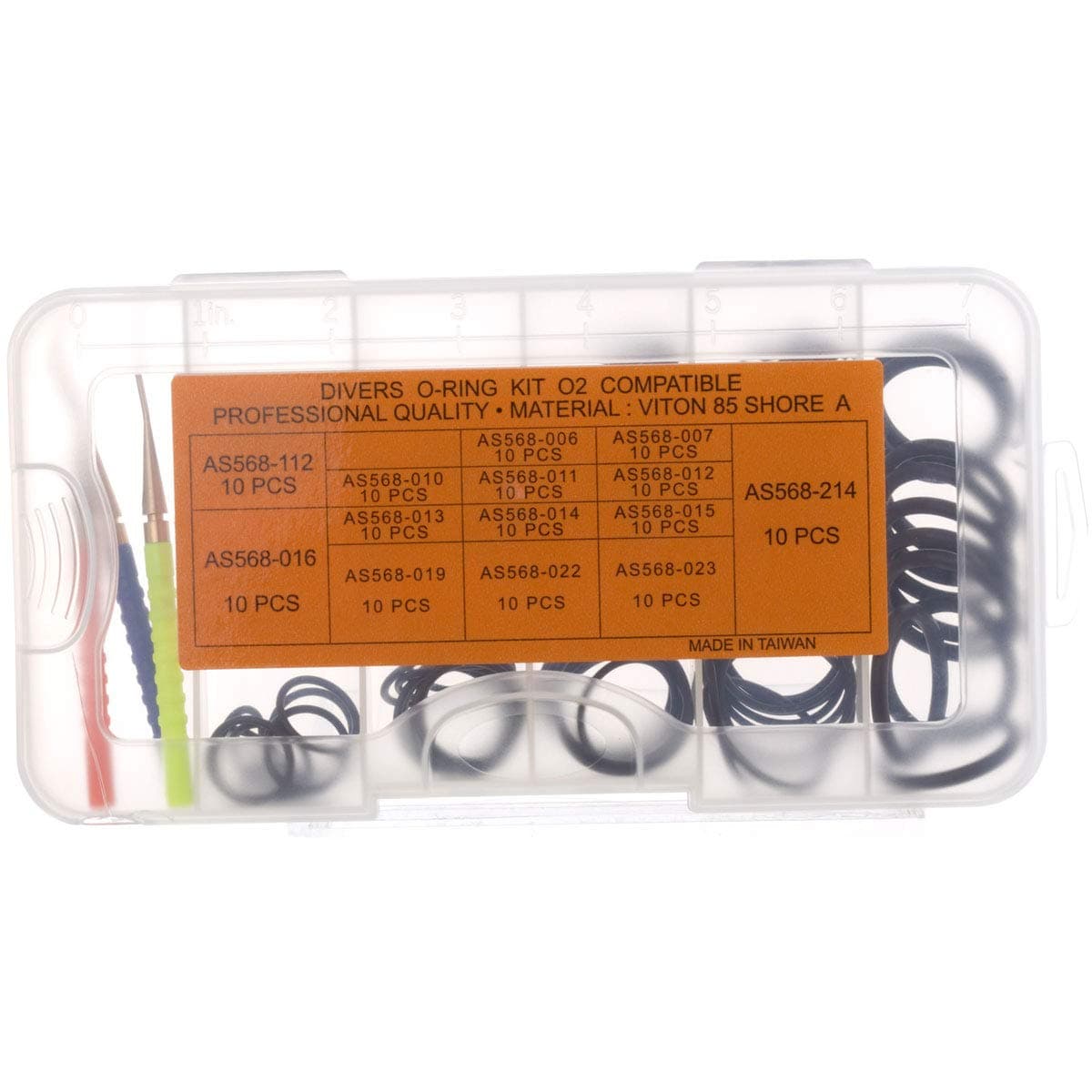Viton Shop O-ring Kit (140 count) with Brass picks