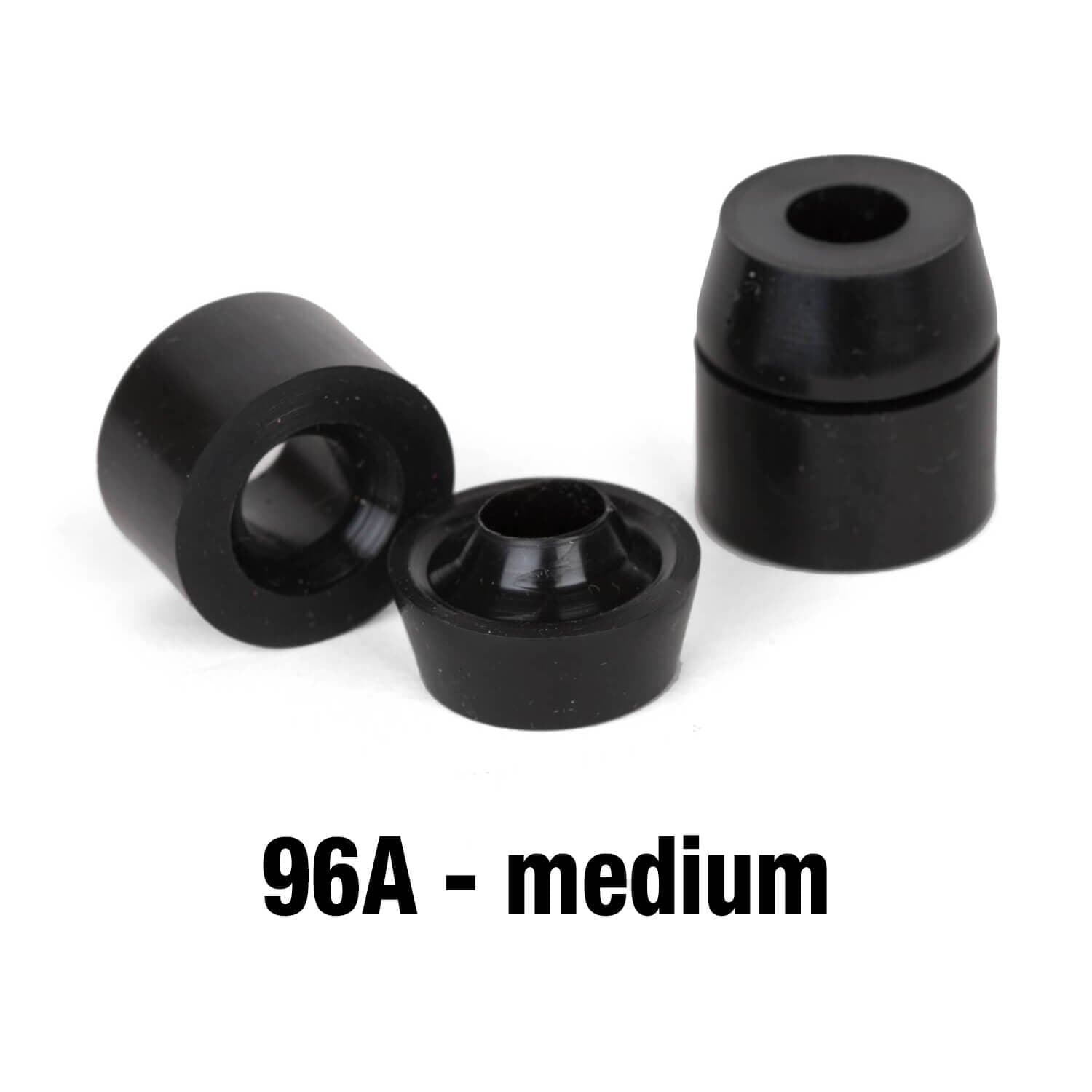 Rellik longboard black bushings, hardness 96A medium, cushion set