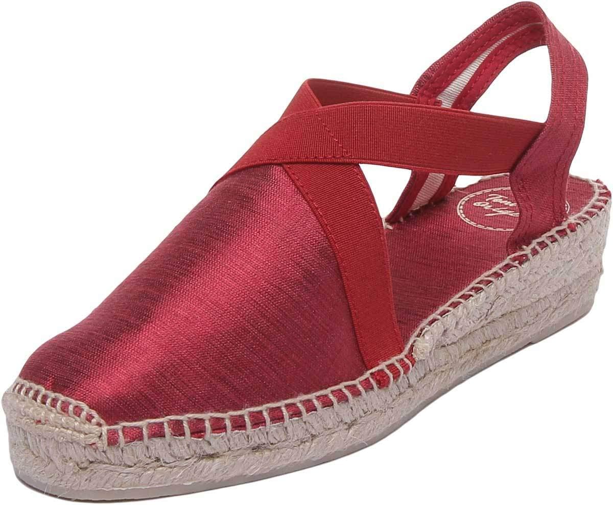 Vic Womens Canvas Espardrilles in Silver (US