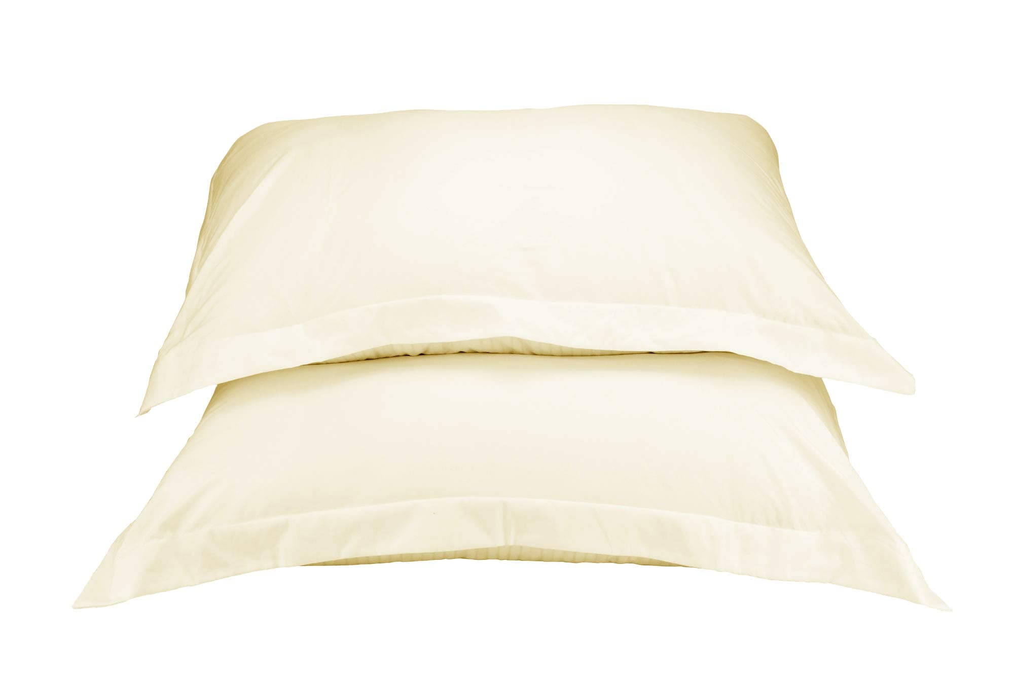 La Vie Moderne Premium 1800 Thread Count Microfiber Pillow Shams | Set of 2 | Ivory | Queen