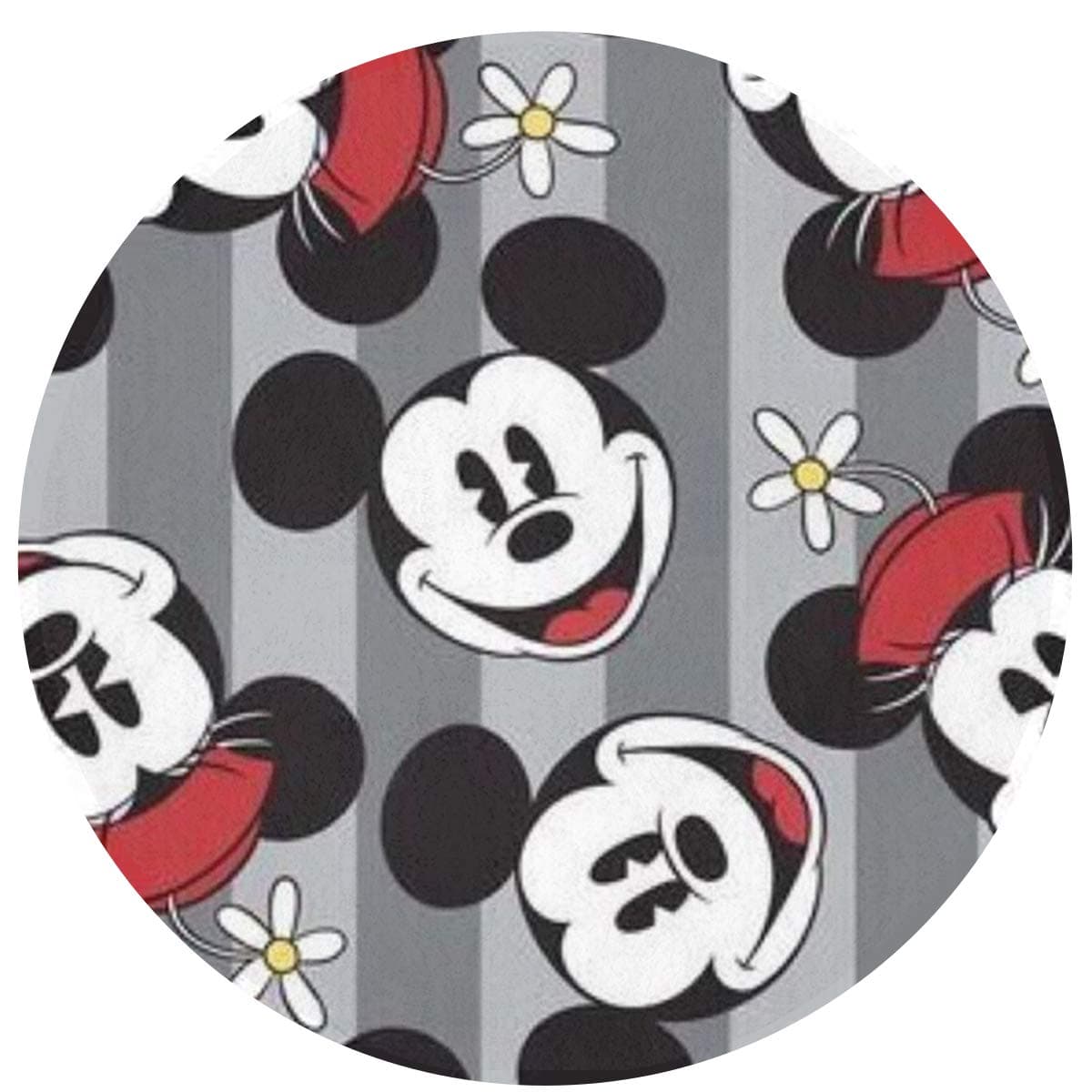 Duwamesva Round Rug- Mickey Mouse Art Deco Modern Flannel Microfiber Non-Slip Round Area Rug Living Room Study Floor Mat