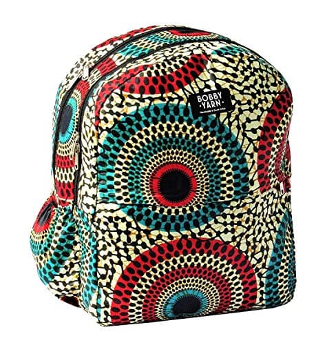 Bobby Yarn Lightweight Backpack Made from African Print Wax Material Suitable for Laptops, College