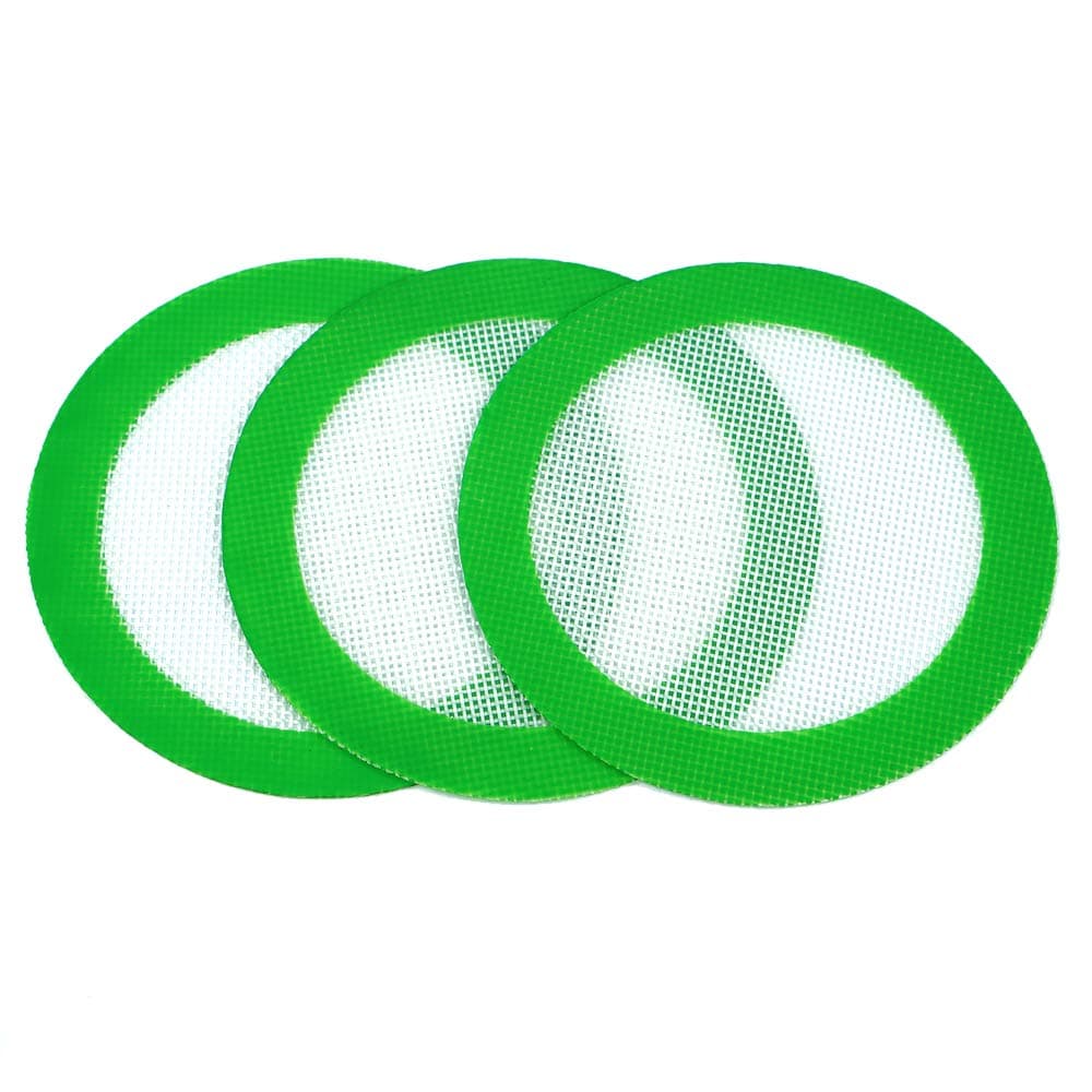 YHSWE 3 Non Stick Mat Pad/Silicone Rolling Baking Pastry Mat Small Round 5" Green