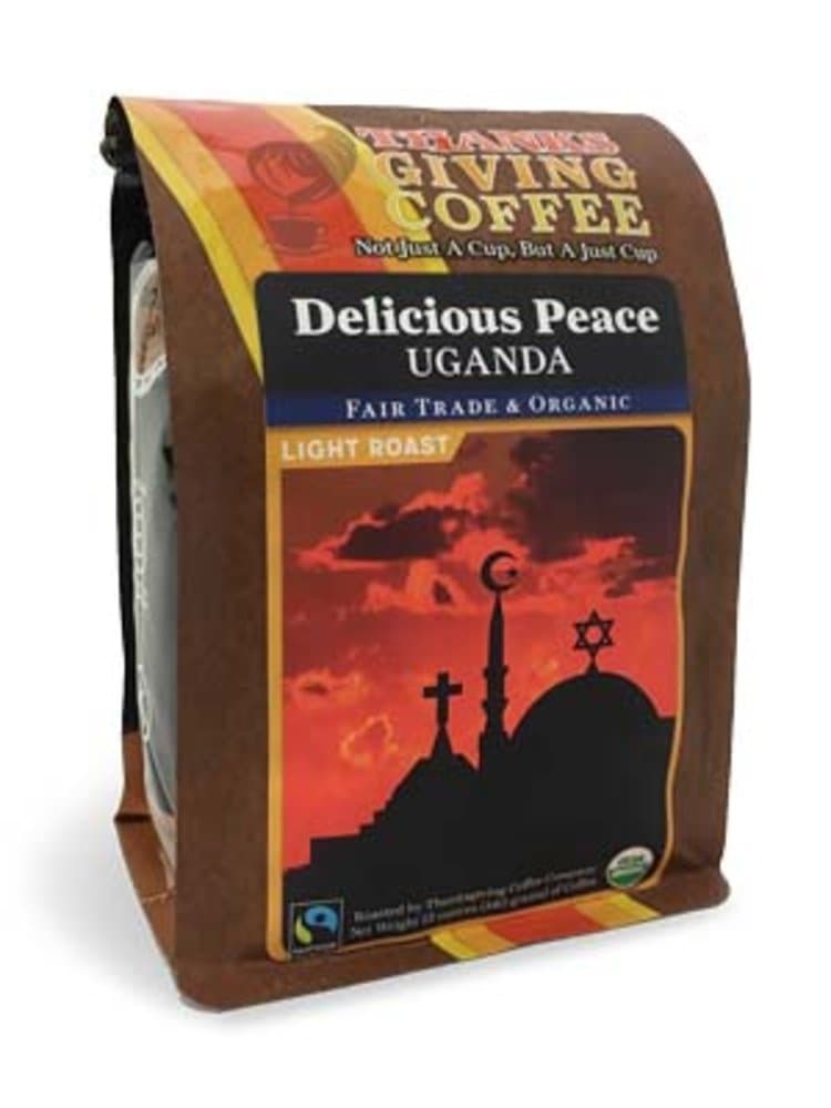 Thanksgiving Coffee "Delicious Peace, Uganda - Medium Roast" Medium Roasted Shade Grown Whole Bean Coffee - 12 Ounce Bag