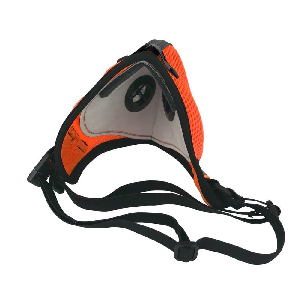 RZ Dust/Pollution Mask Bonus Pack w/5 Laboratory Tested Filters, Model M2.5, Mesh, Safety Orange, Size Large