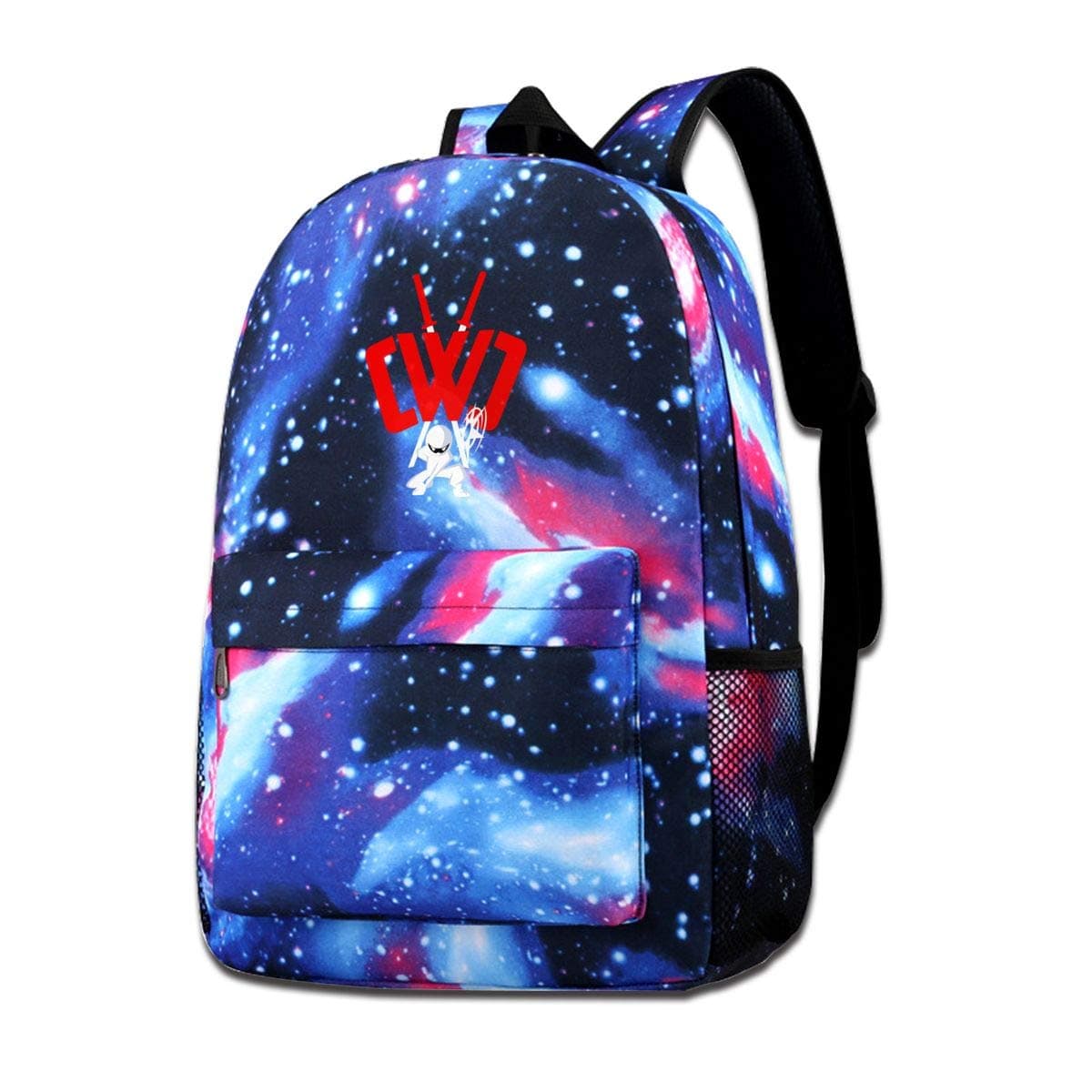 Classic CWC Chad Wild Clay Ninja Logo Print Backpack Bag Blue