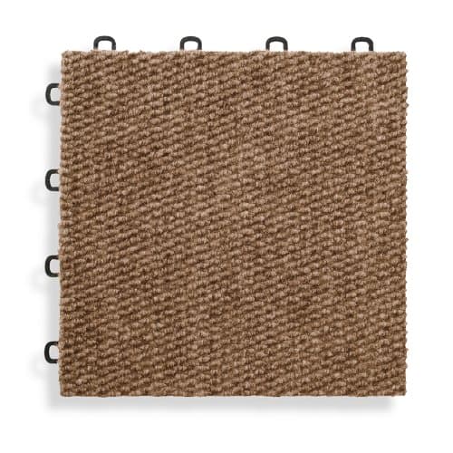 BlockTile Interlocking Carpet Tiles Premium, Tampico Brown, 20-Pack