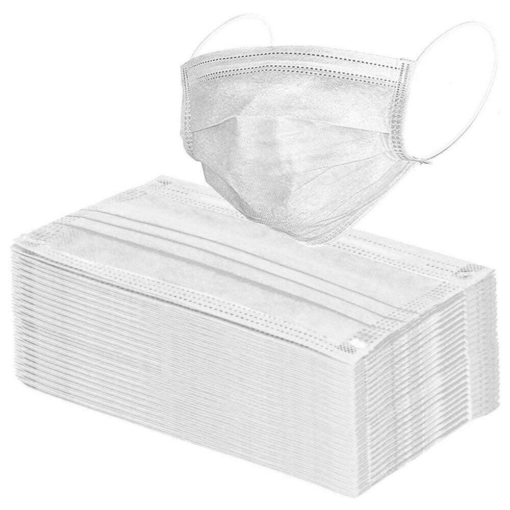 10 PCS Disposable Face Mask A Good Choice to Help Prevent Infections 3-Ply Ear Loop Surgical Medical Dental Industrial White New