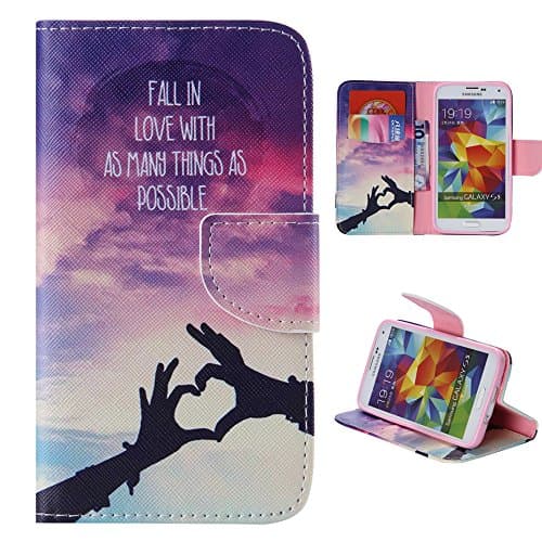 Galaxy S5 Case,Samsung S5 Case,S5 Case,leather Flip Credit Card Wallet Protective Case Magnetic Clasp for Samsung Galaxy S5 i9600