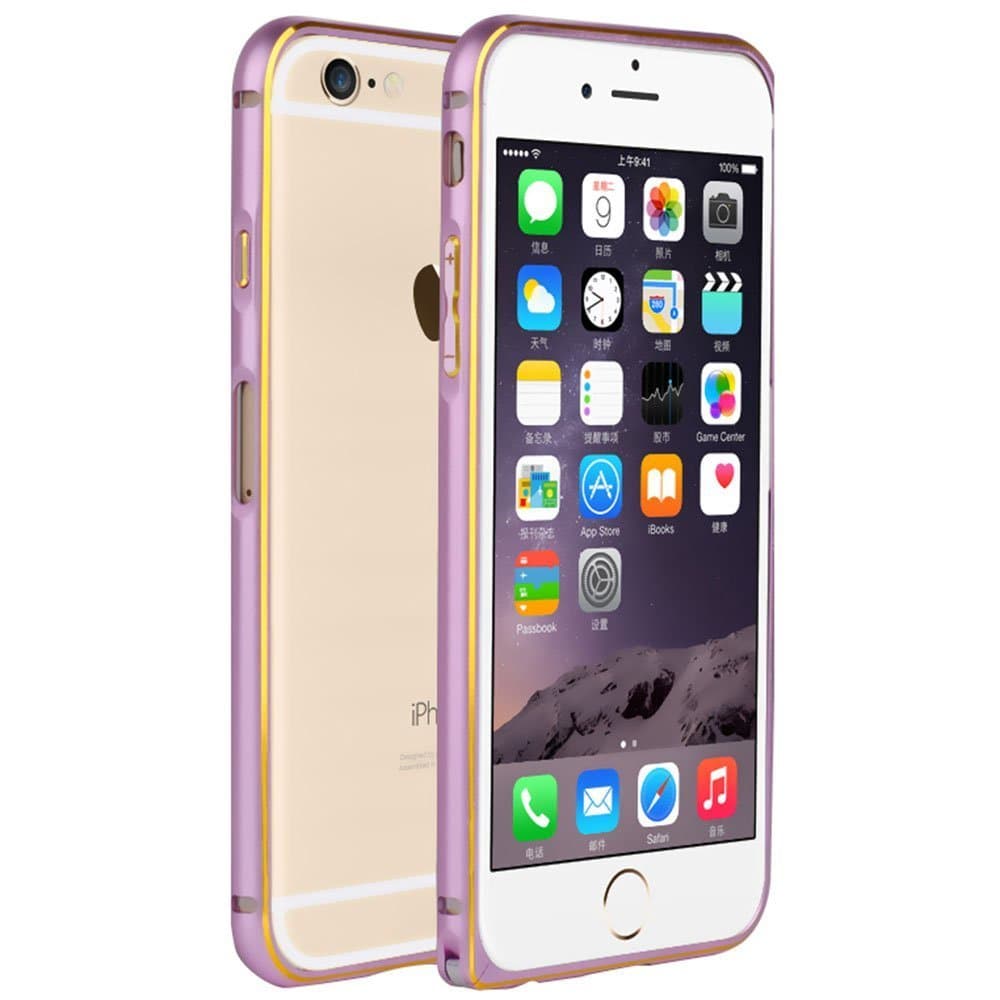 iPhone 6 Plus (5.5") Ultra Thin Slim Fit Aluminum Alloy Metal Bumper Case Luxury Looking, Lightweight, Durable, and Snug Fit (Pink)