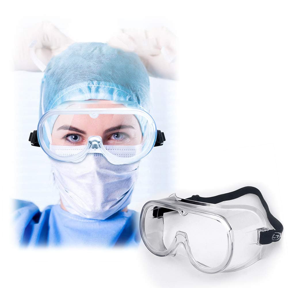 Wirezoll 1 PCS Safety Goggle Protective Eyewear - Splash Shield Safety Glasses Impact Goggles Clear Anti-Fog Lenses Spectacles for Eye Protection for Lab Home Classroom Workplace