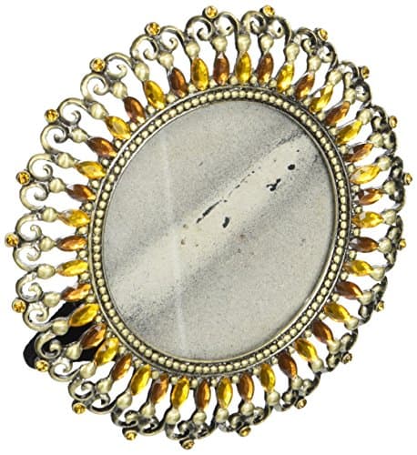 Cristiani Amber crystal round photo frame