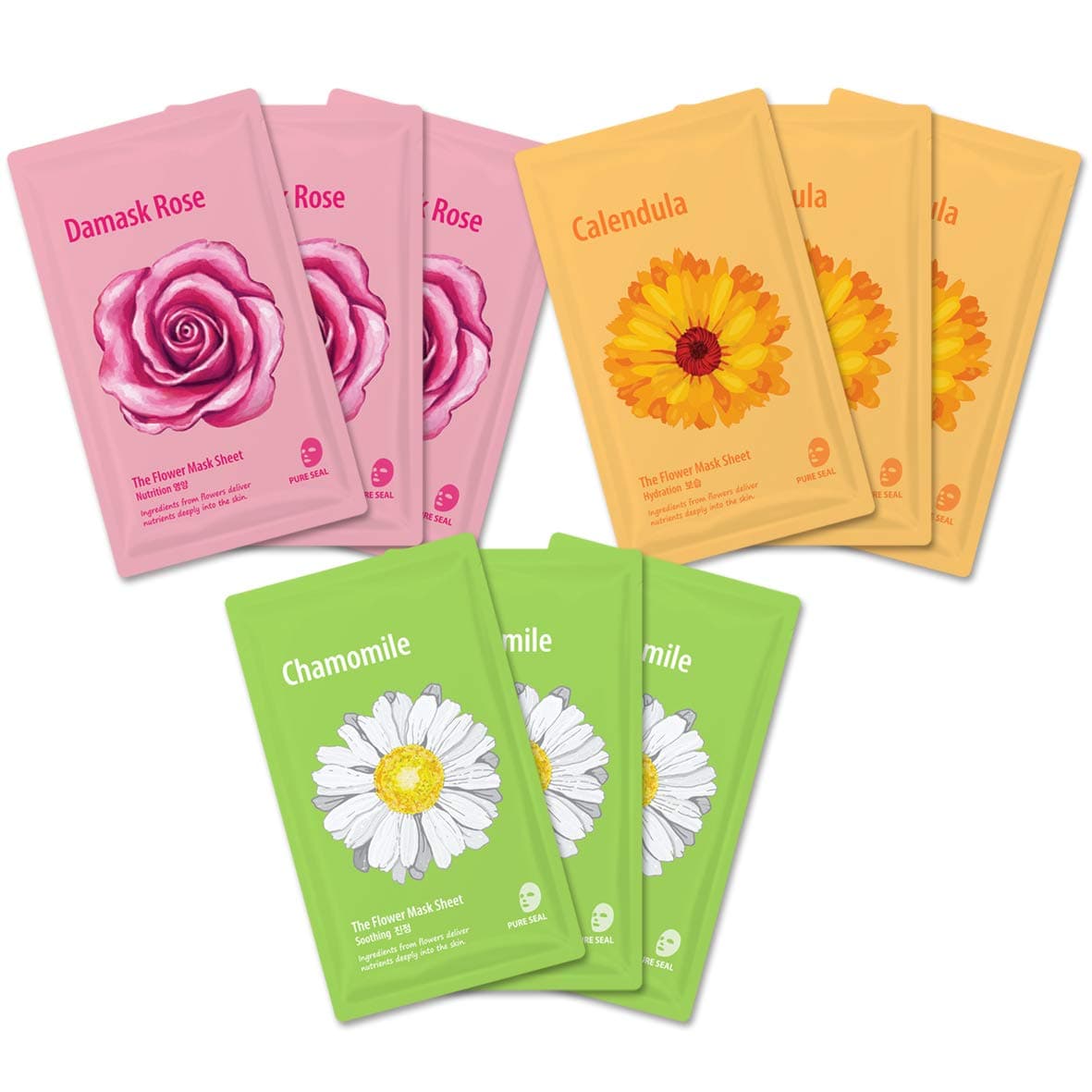 Cnf shes lab the flower mask sheet 3set 9pcs