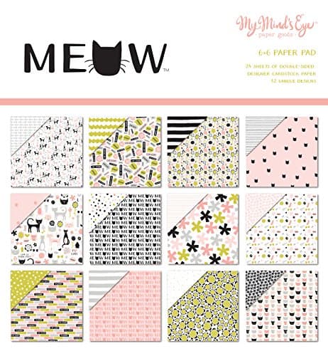 My Mind's Eye Double-Sided Paper Pad 6"X6" 24/Pkg-Meow, 12 Designs