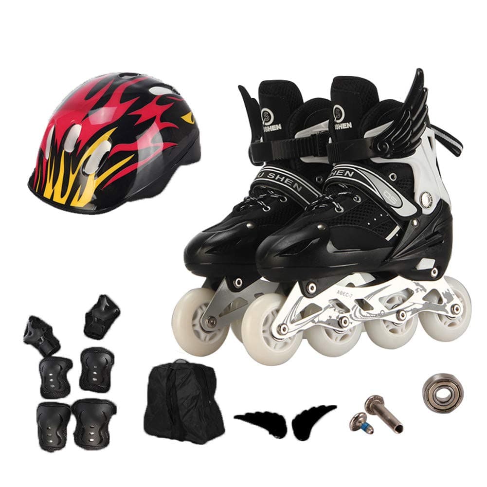 Inline Skates Tri Line Adjustable Size Kid Boys Girls Roller Skates Outdoor/Indoor