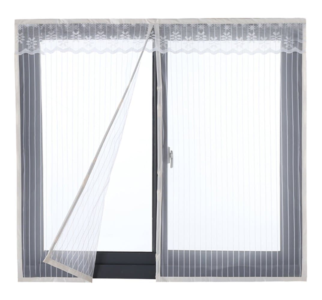 Icegrey Fly screen for door or window / magnetic fly insect screen door / curtain for balcony - 34 sizes up to 200 x 200 cm max , ICG-80651-1-4-(150x200cm)
