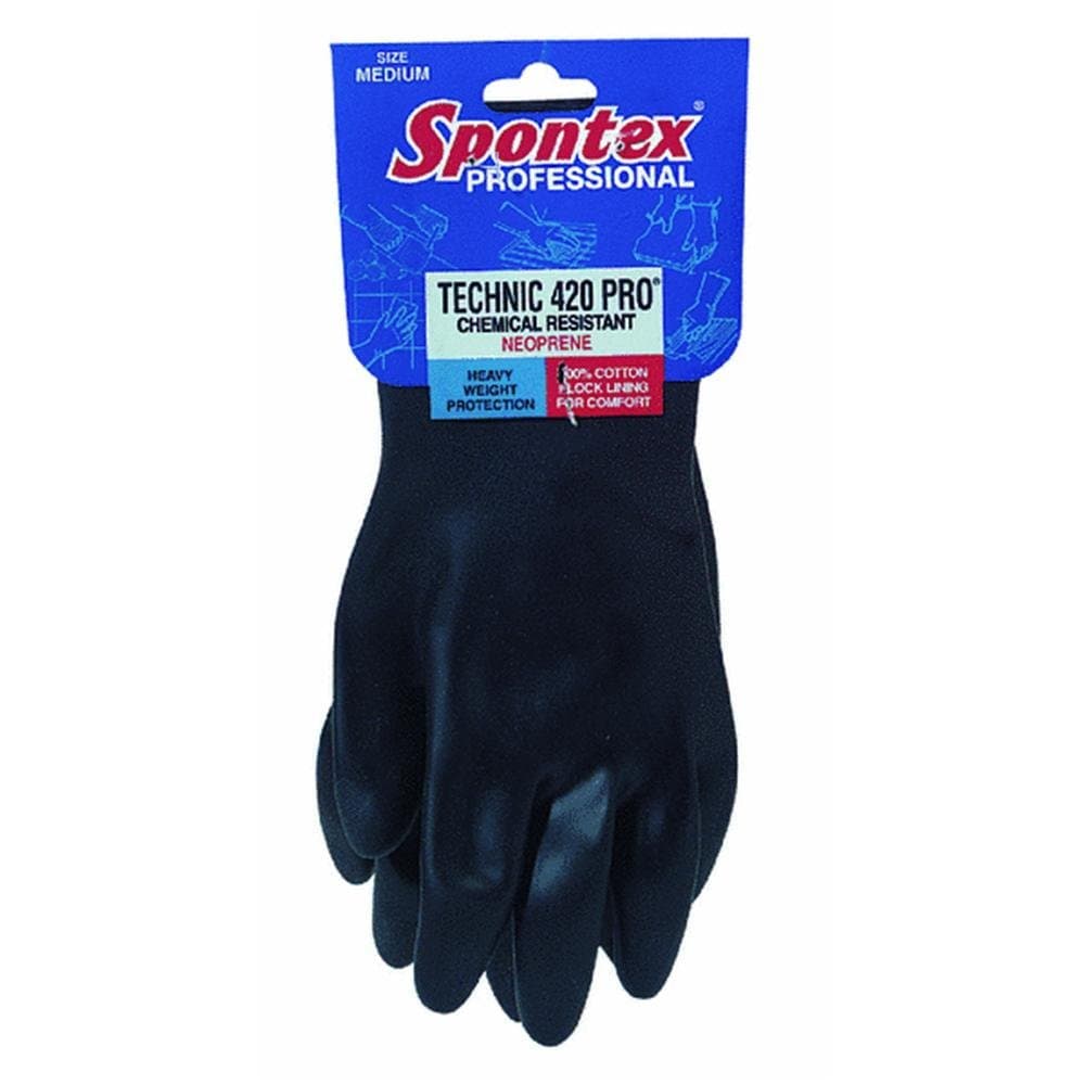 Lehigh Spontex 33545 Technic 420 Black Neoprene Glove (medium)