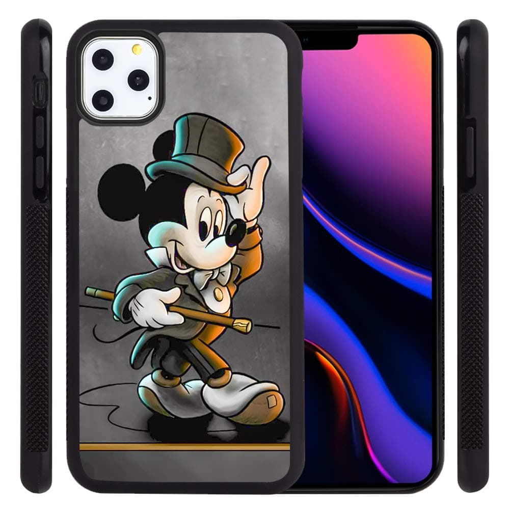 DISNEY COLLECTION Phone Case for iPhone 11 Pro Max (6.5 Inch) Gentleman Dancer Mickey Tire Skid Shock Proof Slim Light Rubber Bumper Cartoon Cute iPhone 11 Pro Max Cover