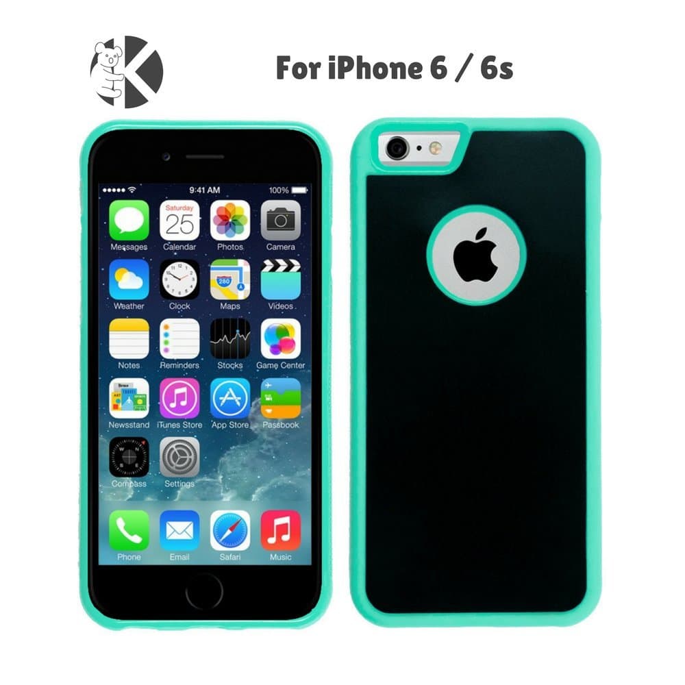 Koala Stick Anywhere Phone Case – for iPhone 6 / 6s – Nano Suction Cups Stick to Flat & Smooth Surfaces to Defy Gravity – Hands-Free or Full Body Selfies & Videos – Easy-Clean & Anti-Scratch -Green