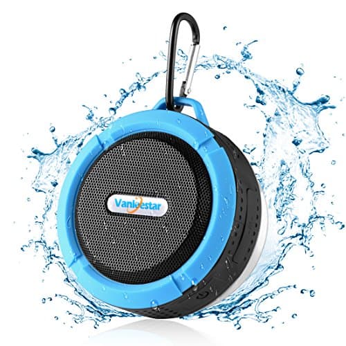 Bluetooth Speakers, Vanleestar Portable Wireless Waterproof Speaker With 5W Driver Enhanced Bass and HD Sound, Suction Cup, Built-in Mic and TF Card, Pairs with All Bluetooth Devices (Random Color)