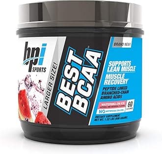 BPI Sports Best BCAA Powder, Branched Chain Amino Acids, Watermelon Ice, 60 Servings, 1.32 Pound, 21.12 oz