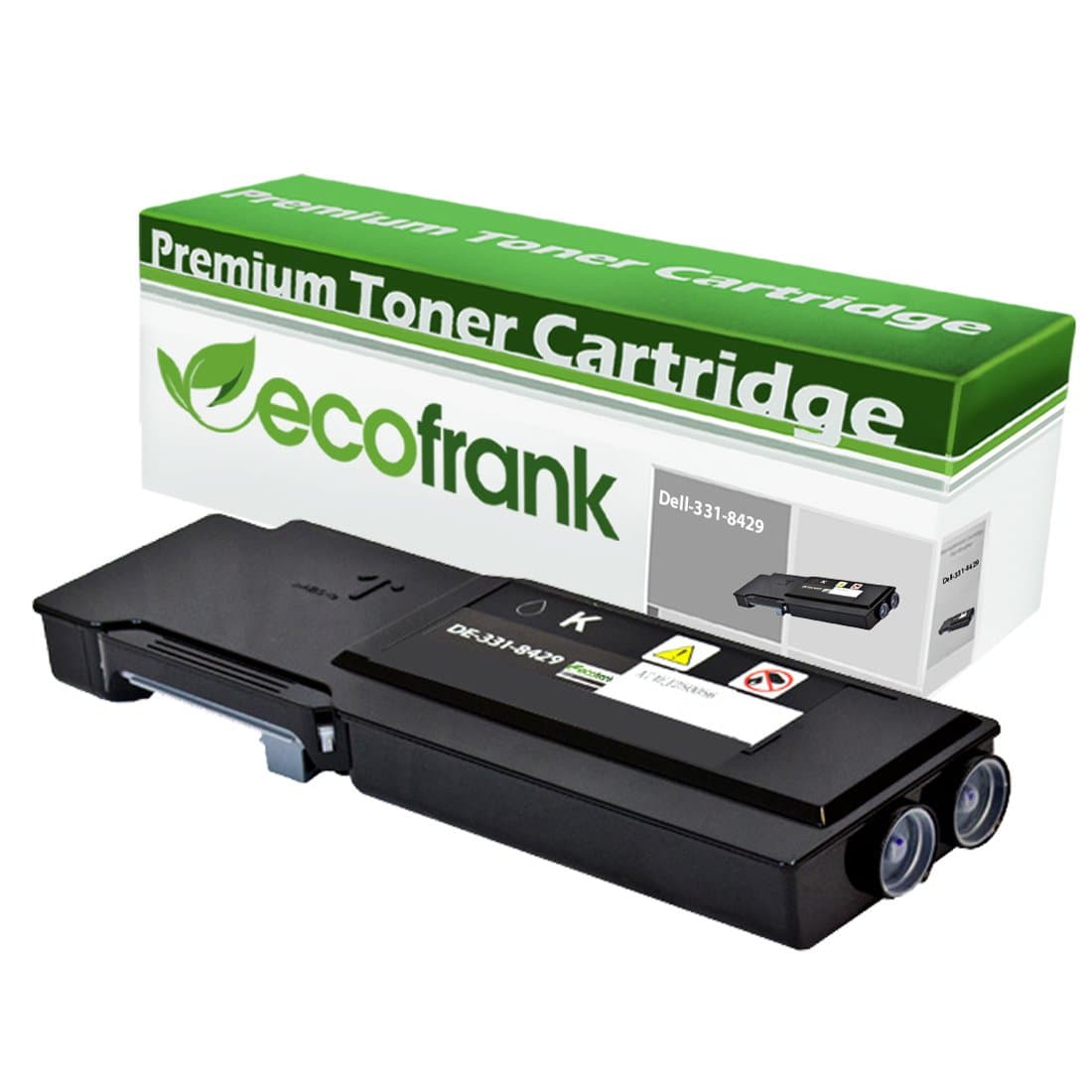 EcoFrank Compatible (Extra High Yield) Toner Cartridge Replacement for DELL 331-8429 W8D60 4CHT7 9F7XK KT6FG PMN5Y 331-8425 331-8421 (Black, 1-Pack)