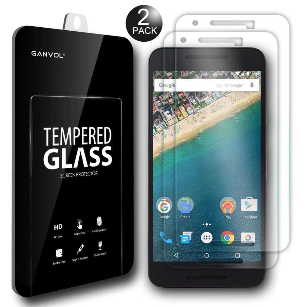Ganvol (2 Pack) Premium Tempered Glass Screen Protectors for Google Nexus 5X