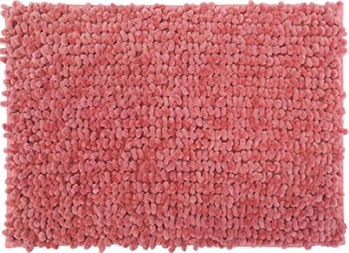 Casale Home 847431000342 New Cut & Large Loop Microfiber Chenille Area Rug, 4x6', Coral