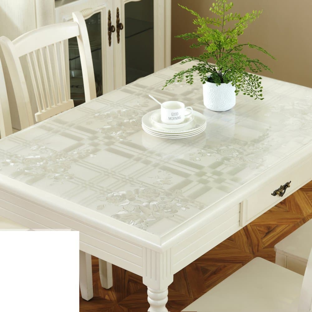 Pvc table cloth/ table cloth/ oil/water proof table cloth/transparent table mat/thickened tablecloth-H 90x90cm(35x35inch)