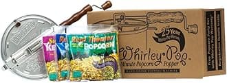 Wabash Valley Farms Whirley-Pop Gourmet Assorted Gift Set with Stovetop Popcorn Popper