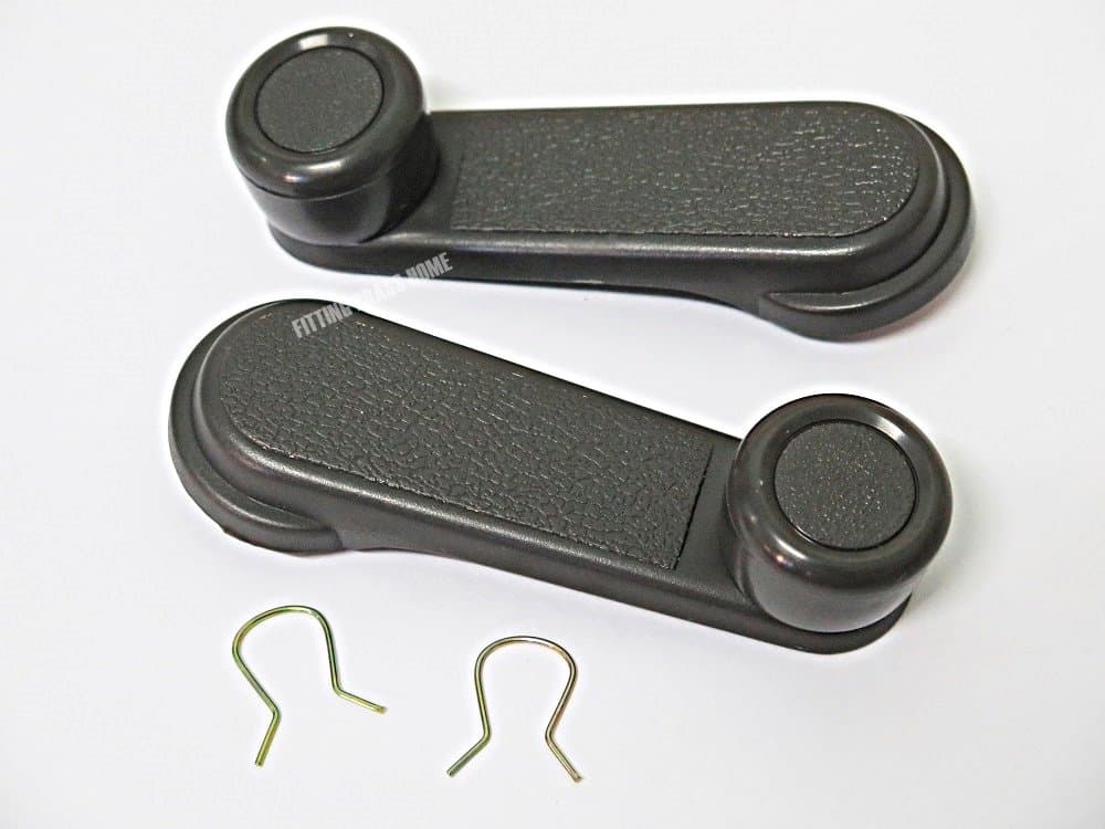 1 PAIR INTERIOR GRAY HANDLE WINDOW CLANKS FOR NISSAN NAVARA D21 89-97 D22 98-04 UTE 90