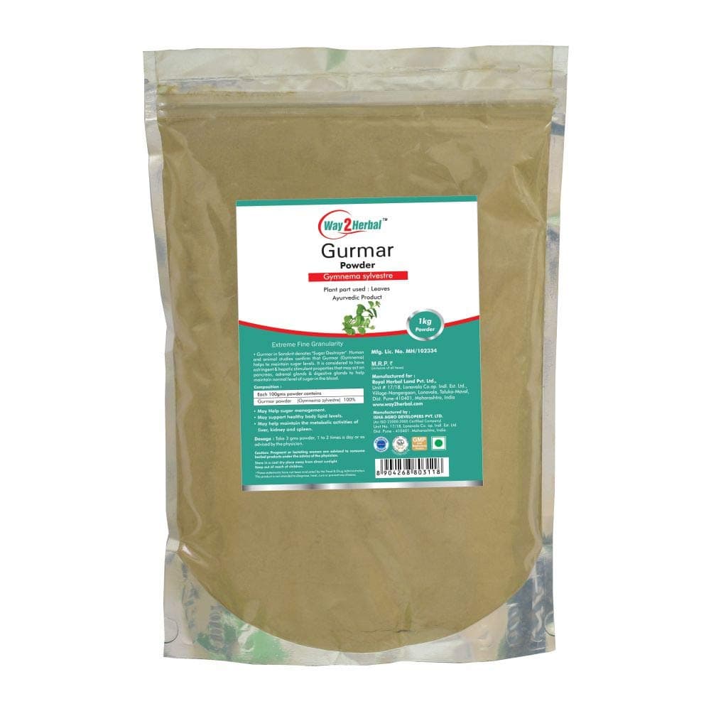 Gurmar Powder - 1 kg by way2herbal