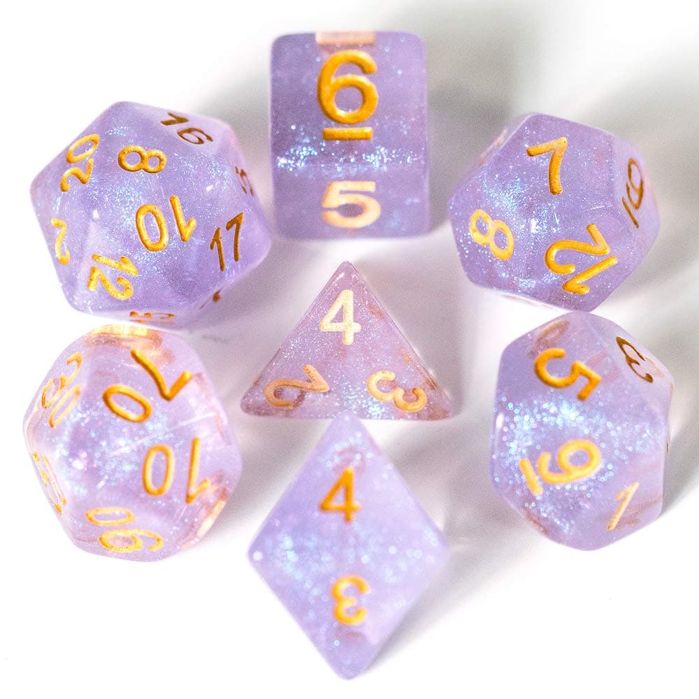 UDIXI Polyhedral DND Dice Sets Iridecent Transparent Discolored Dice for Dungeons and Dragons Pathfinder RPG MTG Table Gaming Dice