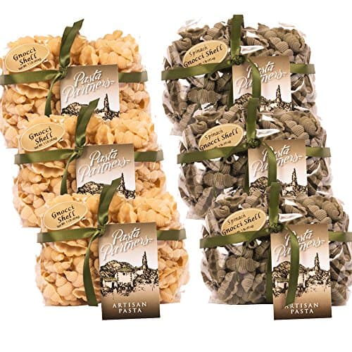 Intermountain Pasta Artisan Pasta Plain and Spinach Gnocchi Shells Variety Pack Certified Kosher - 6 pack