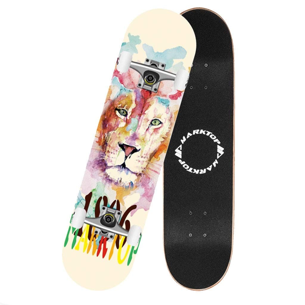 JYSD Complete Skateboard Classic Plastic Mini Cruiser Skateboards with 7-Story Northeast Hard Rock Maple H1/21