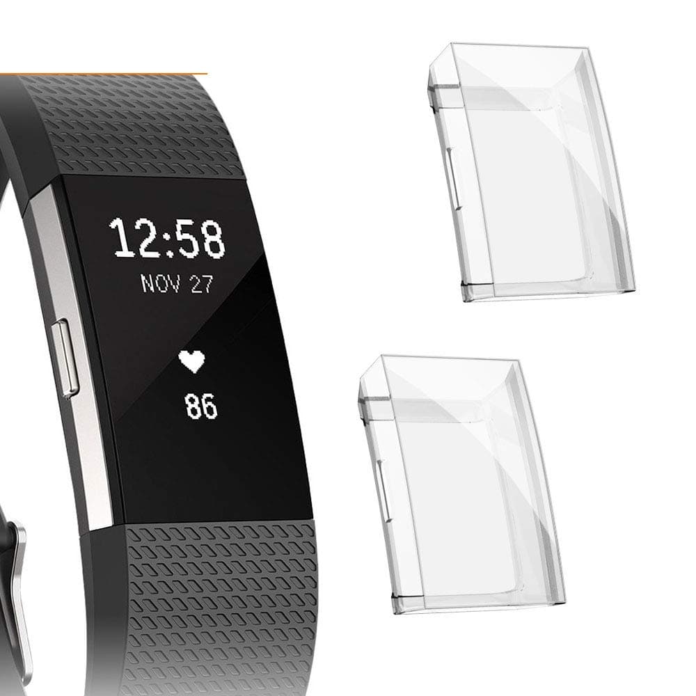 Fibit Charge 2 Screen Protector, Cuteey Slim Soft Full Cover Case for Fitbit Charge 2 Smart Watch Accessories