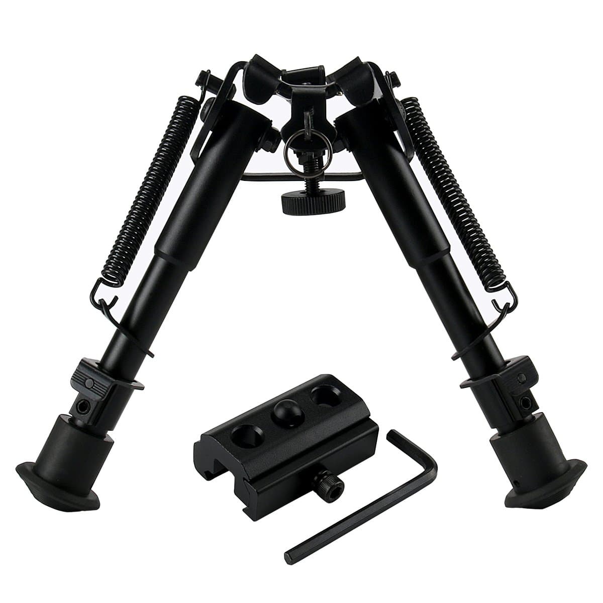LVLING 6 to 9 Inches Adjustable Handy Spring Return Swivel Mount Hunting Tactical Rifle Bipod with Picatinny Adapter