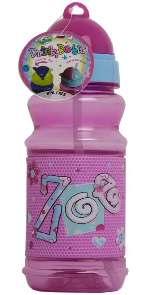 John Hinde Drink Bottle with Straw, Zoe