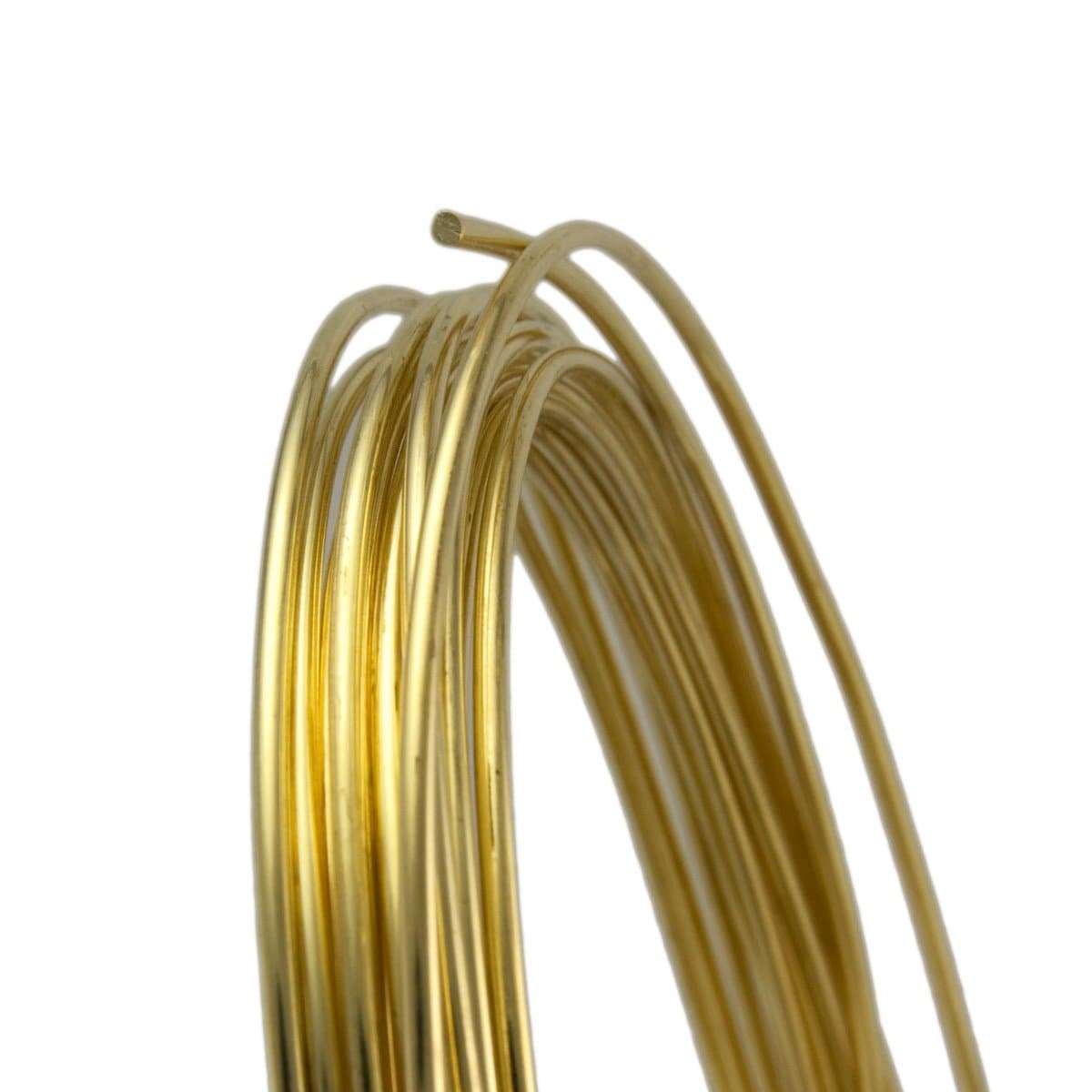18 Gauge Round Half Hard Yellow Brass Wire - 25FT