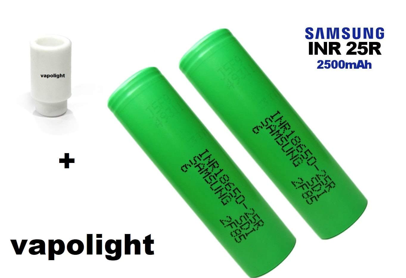 1 Rubber Drip Tip (Includes 2 Samsung 25R inr 18650 2500 mAh Batteries)